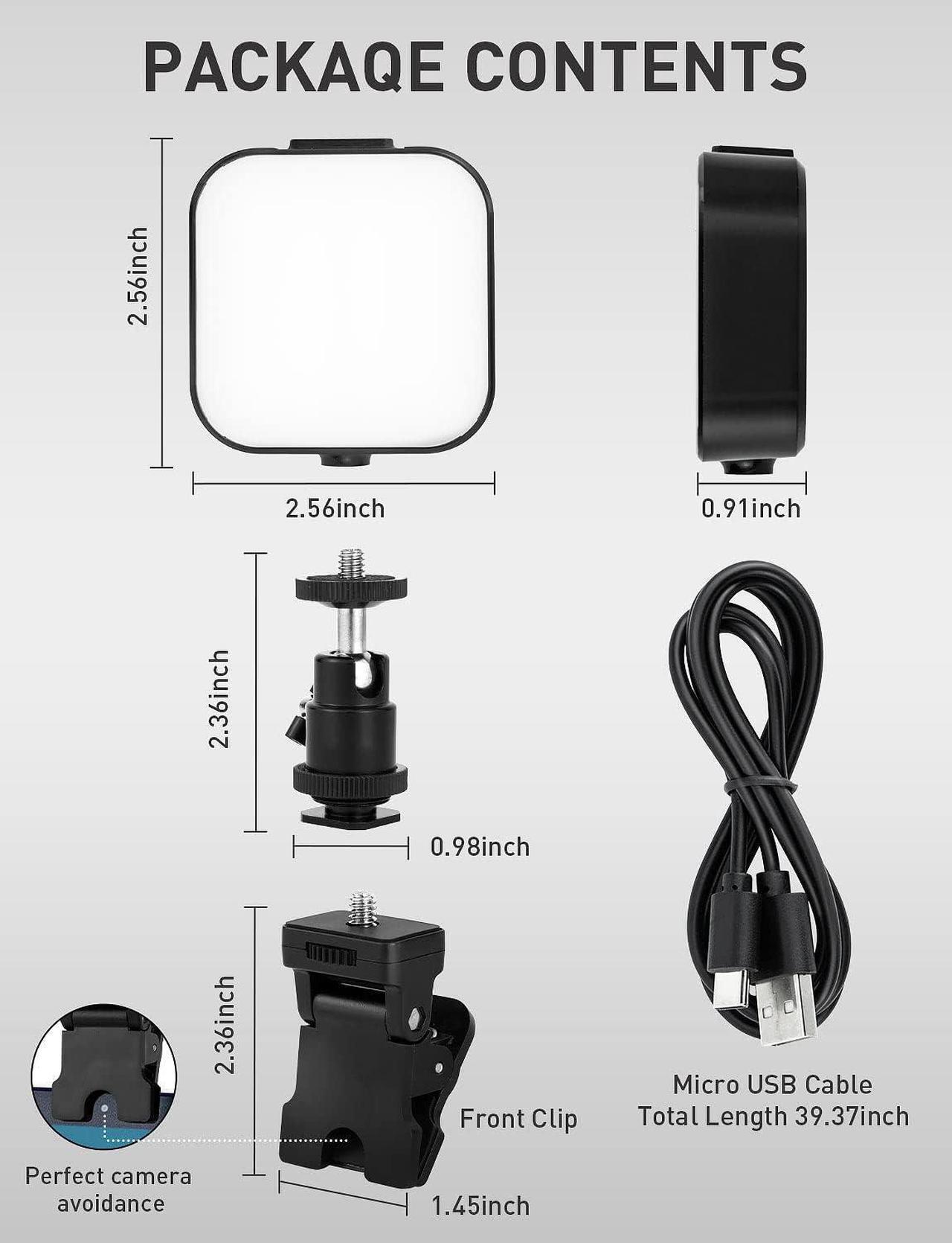 Alt view image 6 of 7 - ACNCTOP 64 LED Rechargeable Selfie Light - 5 Lighting Mode Phone Ring Light Mini Portable Clip on Fill Lights for iPhone, Cell Phone, Laptop, TikTok, Selfie, Video Conference, Camera