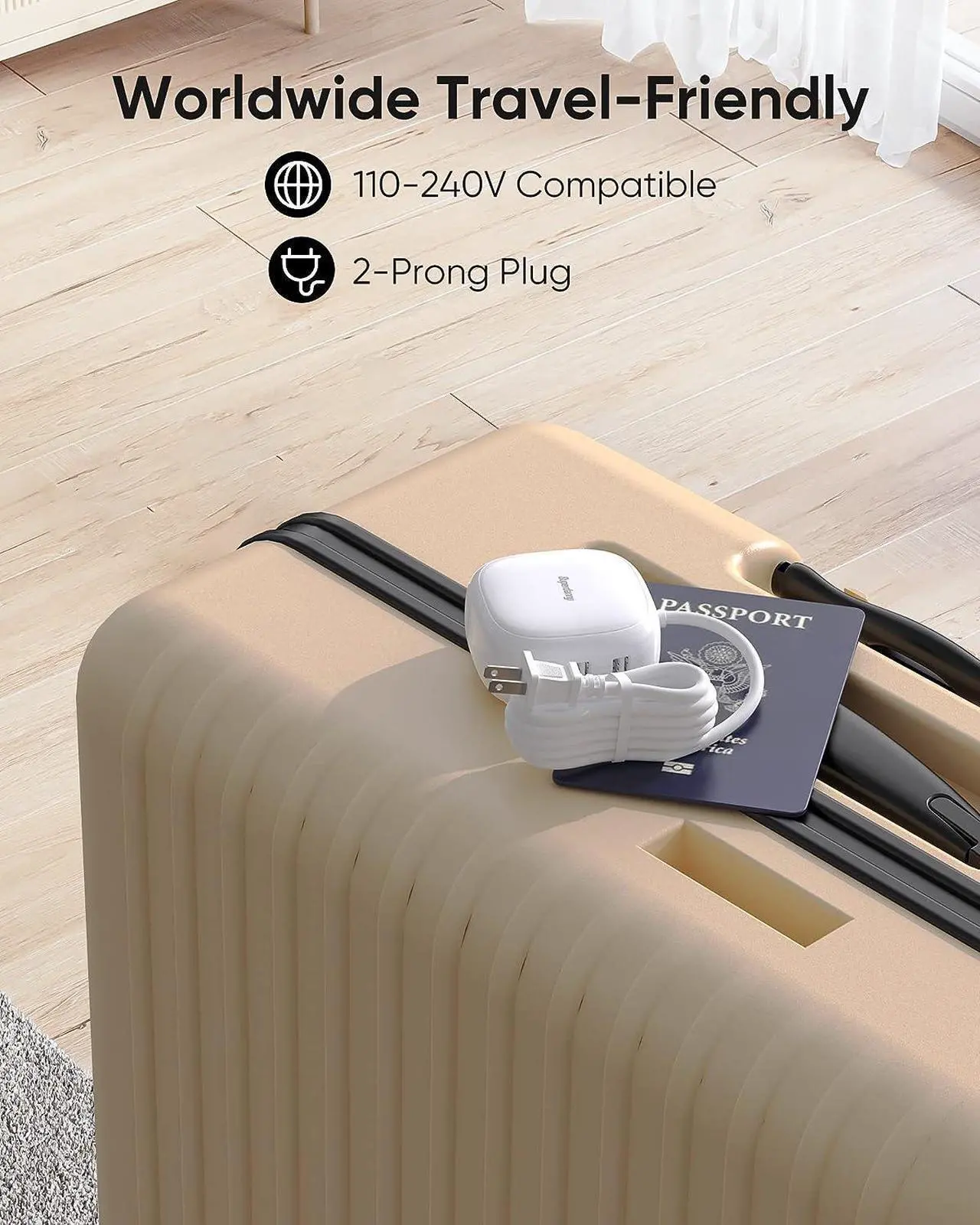 Alt view image 5 of 7 - SUPERDANNY 6-Port USB Charger, 40W 8A Mini USB Charging Station, Charging Station for Multiple Devices, 4ft Cable, Compatible with iPhone, iPad, Galaxy, Pixel, for Travel, Cruise, White