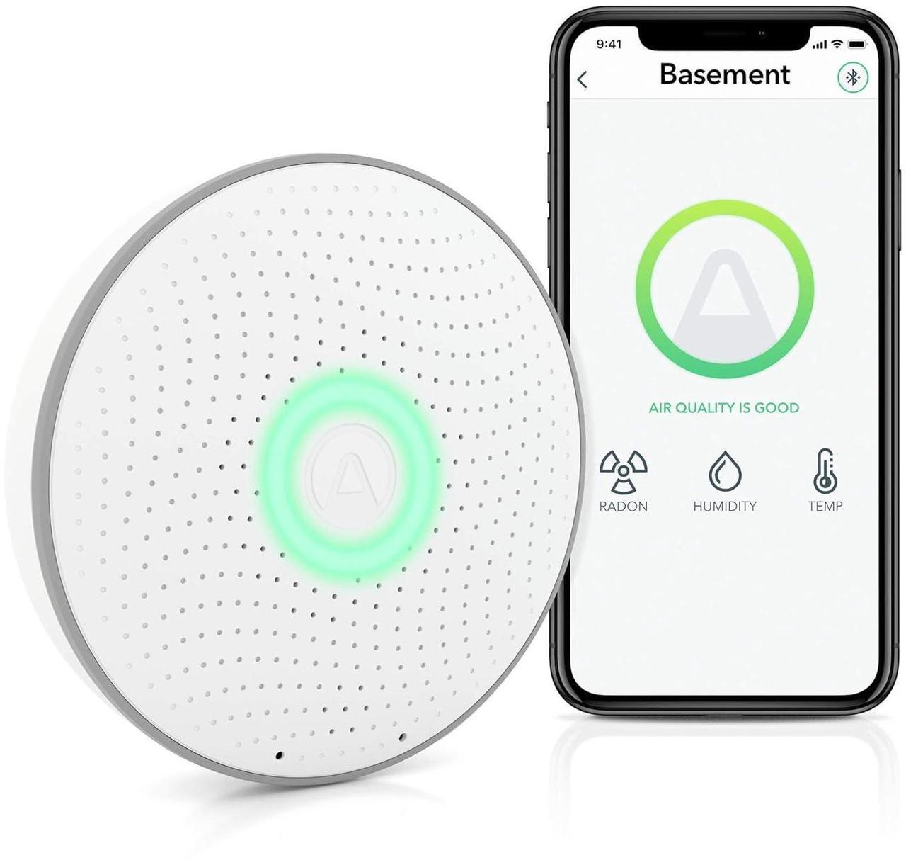 Main image of 2950 Wave Radon - Smart Radon Detector with Humidity & Temperature Sensor  Easy-to-Use  Accurate  No Lab Fees  Battery Operated - Free App