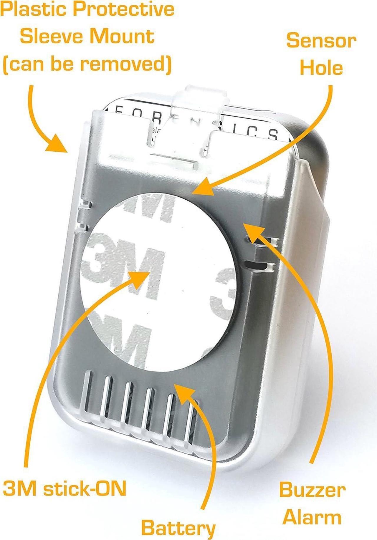 Alt view image 6 of 6 - Car, Vehicle, Aircraft Carbon Monoxide CO Detector | Fast Low-Level 9ppm Alarm | Vehicles, Police, Pilots, Travel, Bus, Trucks | Metal Body, Small 2oz |