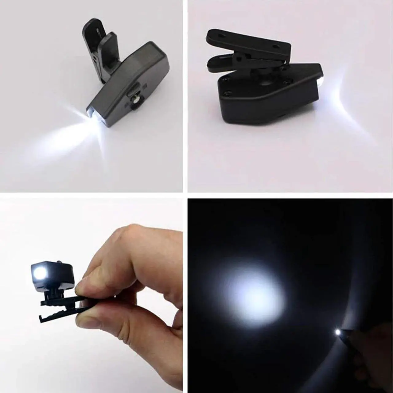 Alt view image 6 of 6 - Mini 2pcs Flexible Book Reading Lights Night Light For Eyeglass and Tools Mini LED Eyeglass Clip On Universal Portable