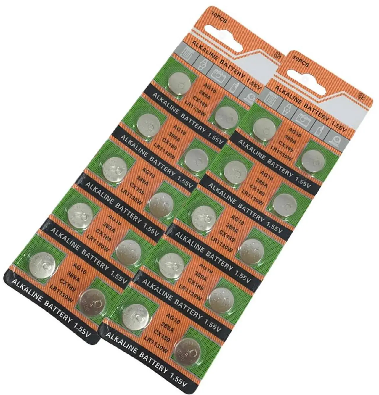 Alt view image 4 of 6 - Centechia Good Sale Watch Battery 10 Pcs 1.55V AG10 LR54 LR1130 L1131 389 189 Alkaline Batteries Button Cell Coin