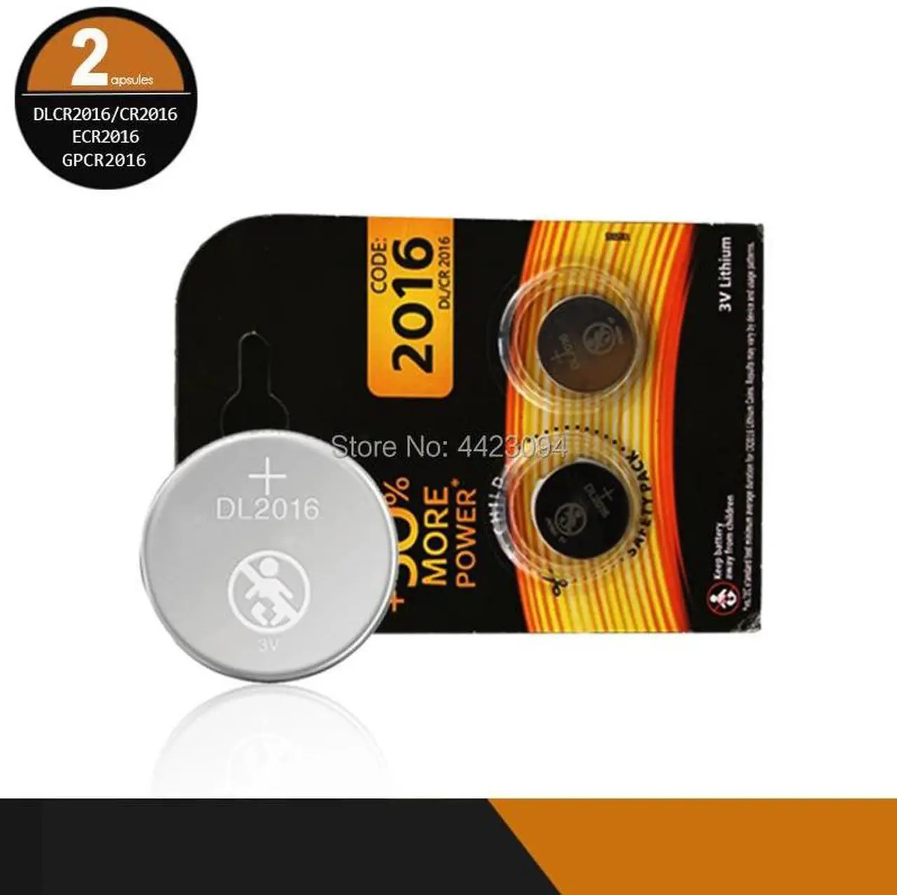 Main image of 2pcs brand  battery for DURACELL cr2016 3v button cell coin batteries for watch computer cr 2016 For Control Toy