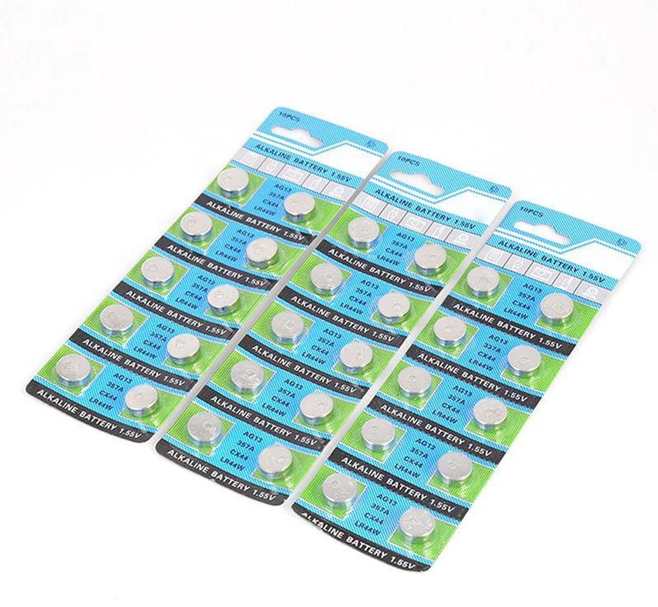 Main image of 10pcs 1.5V AG13 Battery LR44 L1154 RW82 RW42 SR1154 SP76 A76 357A Ag13 Pila Lr44 SR44 AG 13 Alkaline Button Cell Coin Battery