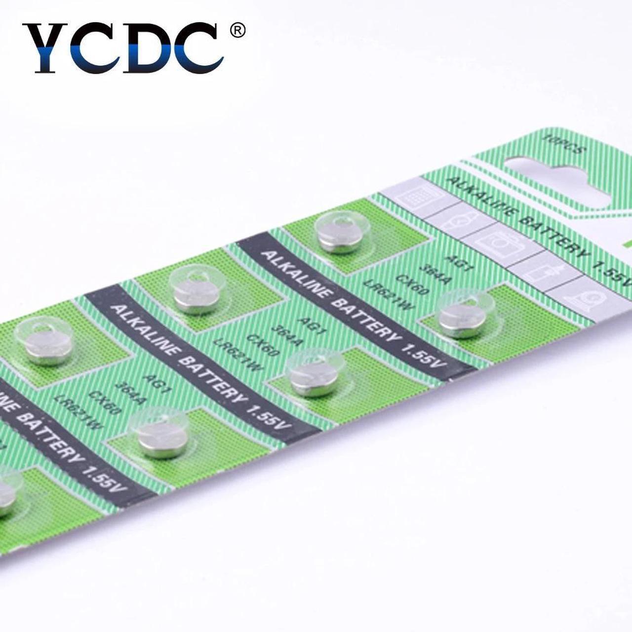 Alt view image 4 of 6 - 10pcs AG1 LR621 SR621 164 Button Coin Cell Batteries LR621W CX60 364A Alkaline Battery 1.55V TR621SW For Watch Toys Remote