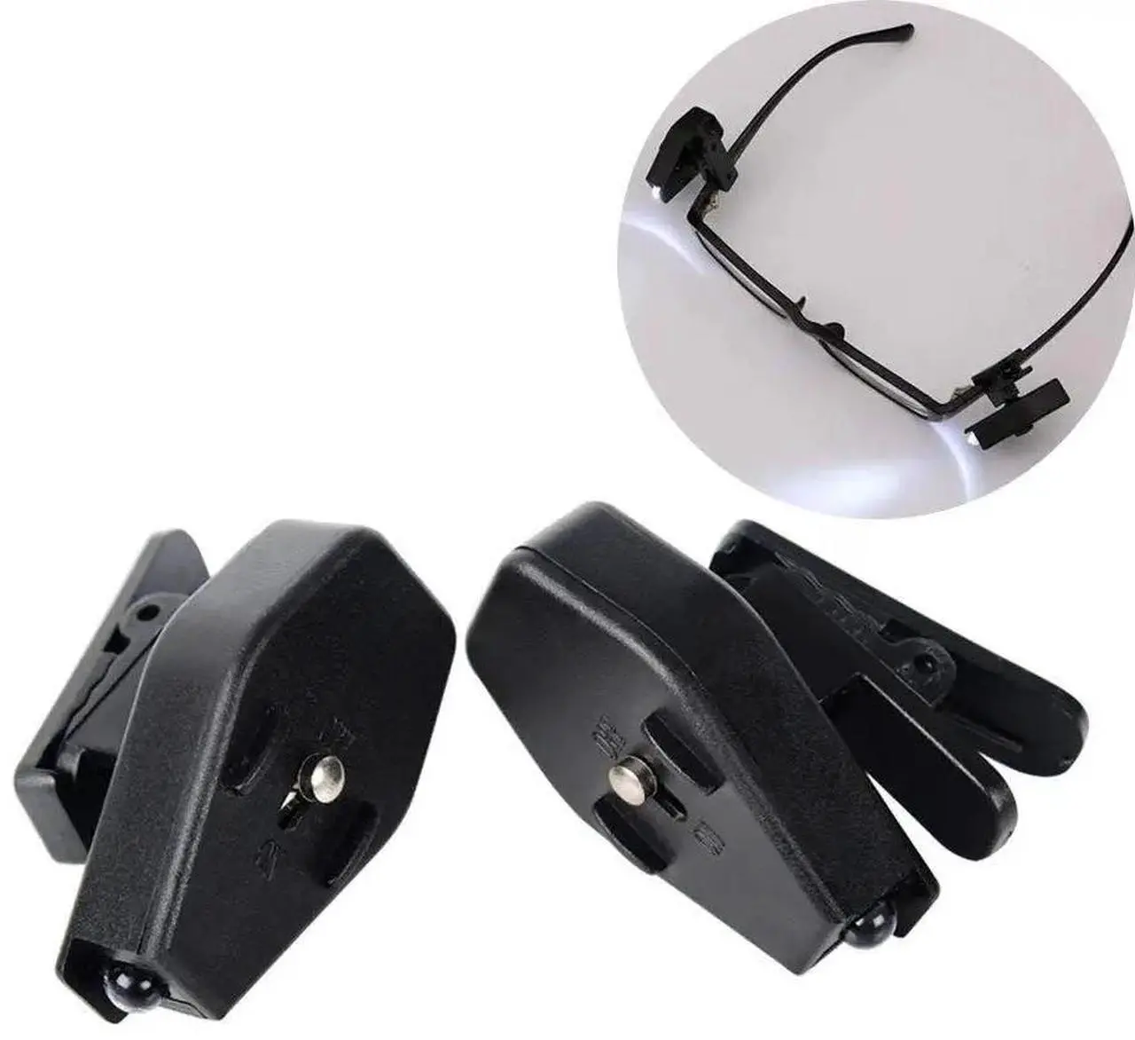 Alt view image 3 of 6 - Mini 2pcs Flexible Book Reading Lights Night Light For Eyeglass and Tools Mini LED Eyeglass Clip On Universal Portable