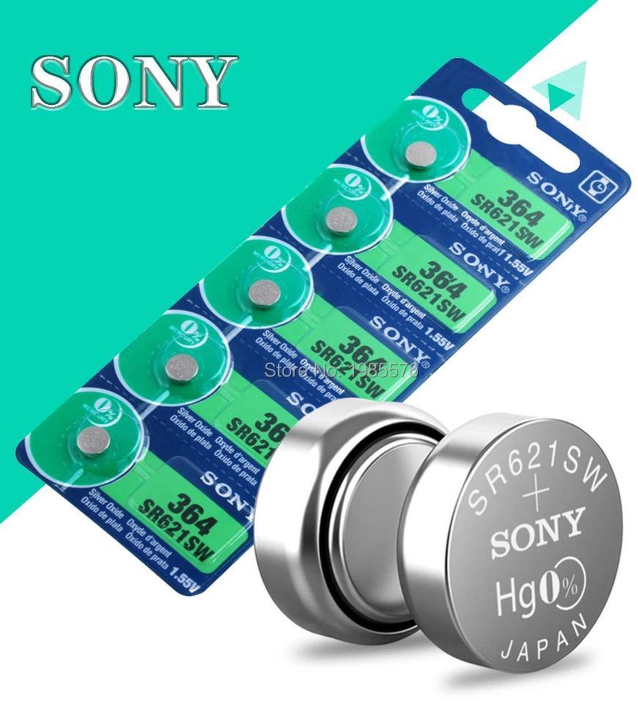 Alt view image 2 of 6 - 20pc FOR SONY 1.55V AG1 LR621 364 164 531 SR621 SR621SW SR60 SP364 TR621 Button Batteries For Watch Toy Remote Cell Coin Battery