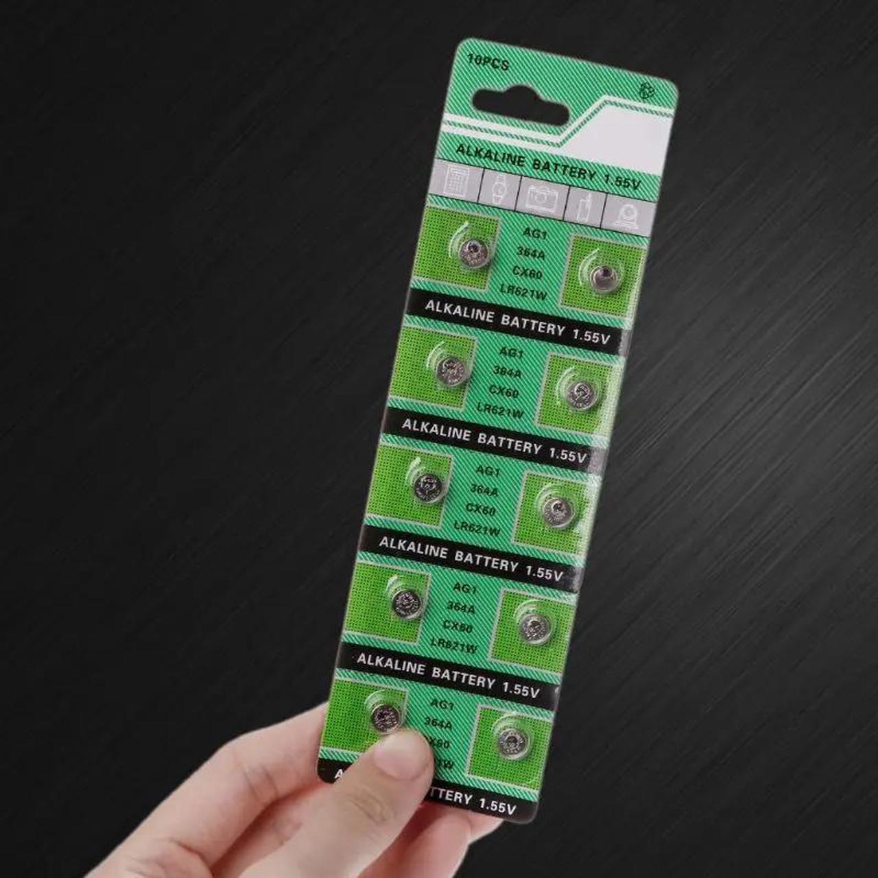 Alt view image 2 of 6 - 10PCS Watch Battery AG1 1.55V 364 SR621SW LR621 621 LR60 CX60 Alkaline Button Coin Cell Batteries R66F