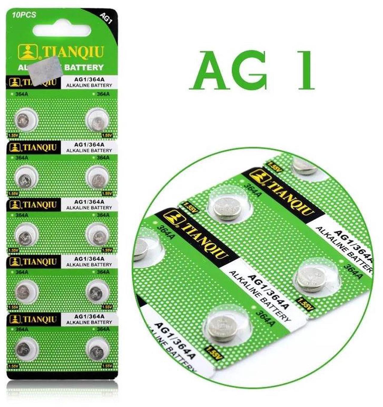 Alt view image 3 of 6 - 10pcs 1.55V AG1 LR621 SR621 164 Button Battery LR621W CX60 364A Cell Coin Alkaline Batteries TR621SW For Watch Toys Calculators