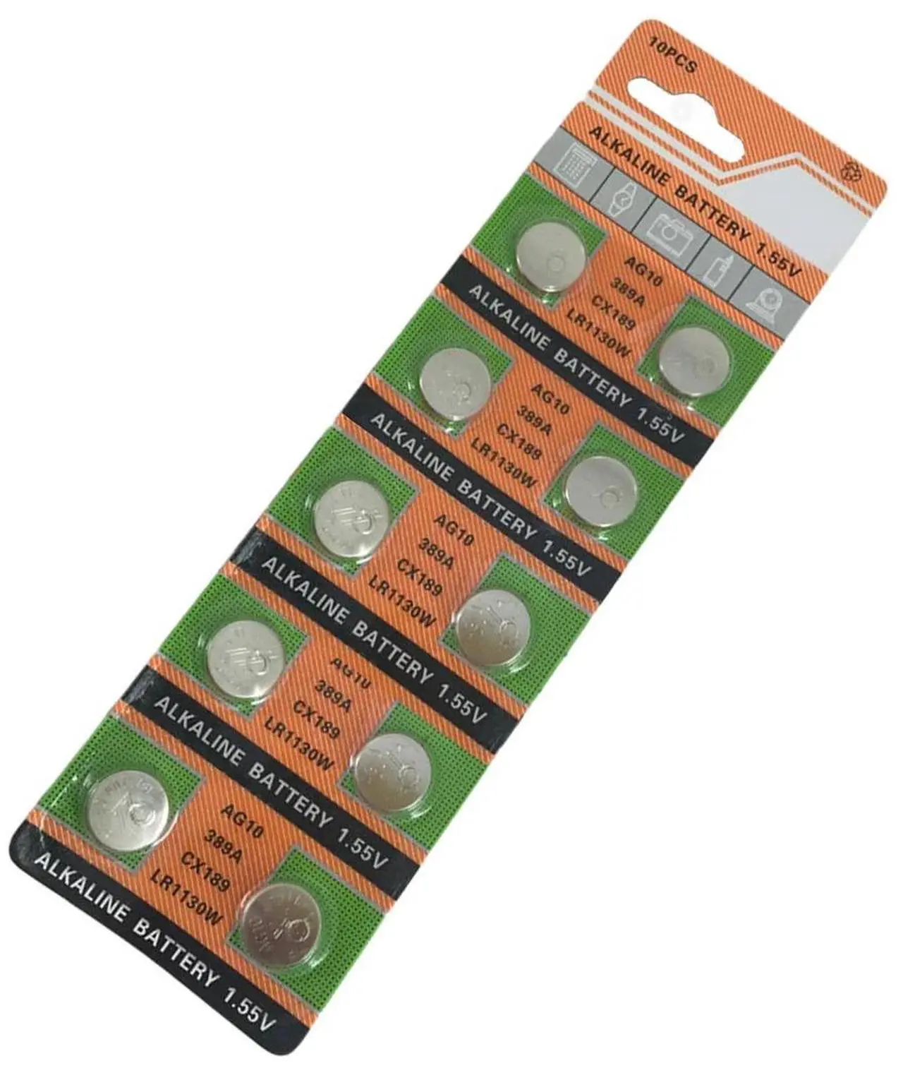 Alt view image 2 of 6 - Centechia Good Sale Watch Battery 10 Pcs 1.55V AG10 LR54 LR1130 L1131 389 189 Alkaline Batteries Button Cell Coin