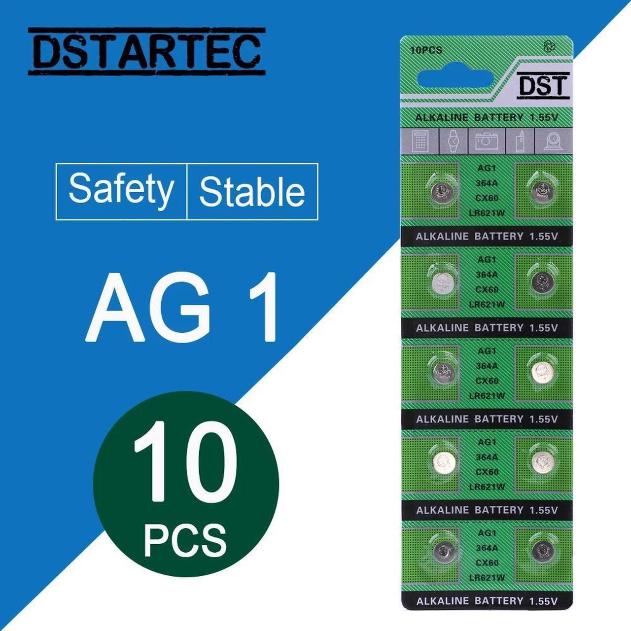 Main image of 10pcs 30mAh 1.55V AG1 LR621 364 164 531 SR621 SR621SW SR60 SP364 TR621 Button Batteries For Watch Toys Remote Cell Coin Battery