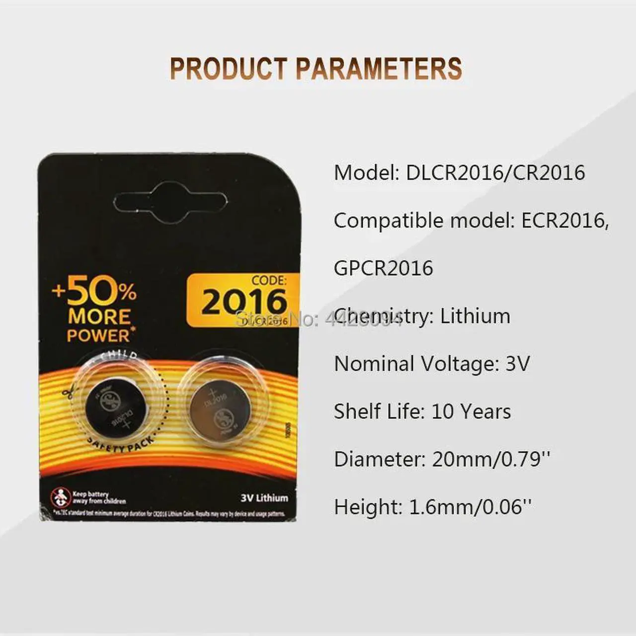 Alt view image 2 of 6 - 2pcs brand  battery for DURACELL cr2016 3v button cell coin batteries for watch computer cr 2016 For Control Toy