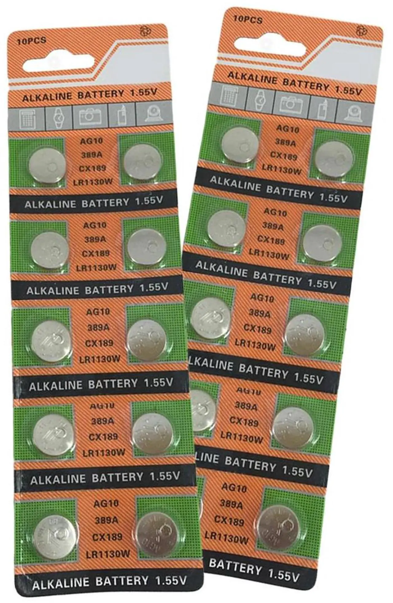Alt view image 5 of 6 - Centechia Good Sale Watch Battery 10 Pcs 1.55V AG10 LR54 LR1130 L1131 389 189 Alkaline Batteries Button Cell Coin
