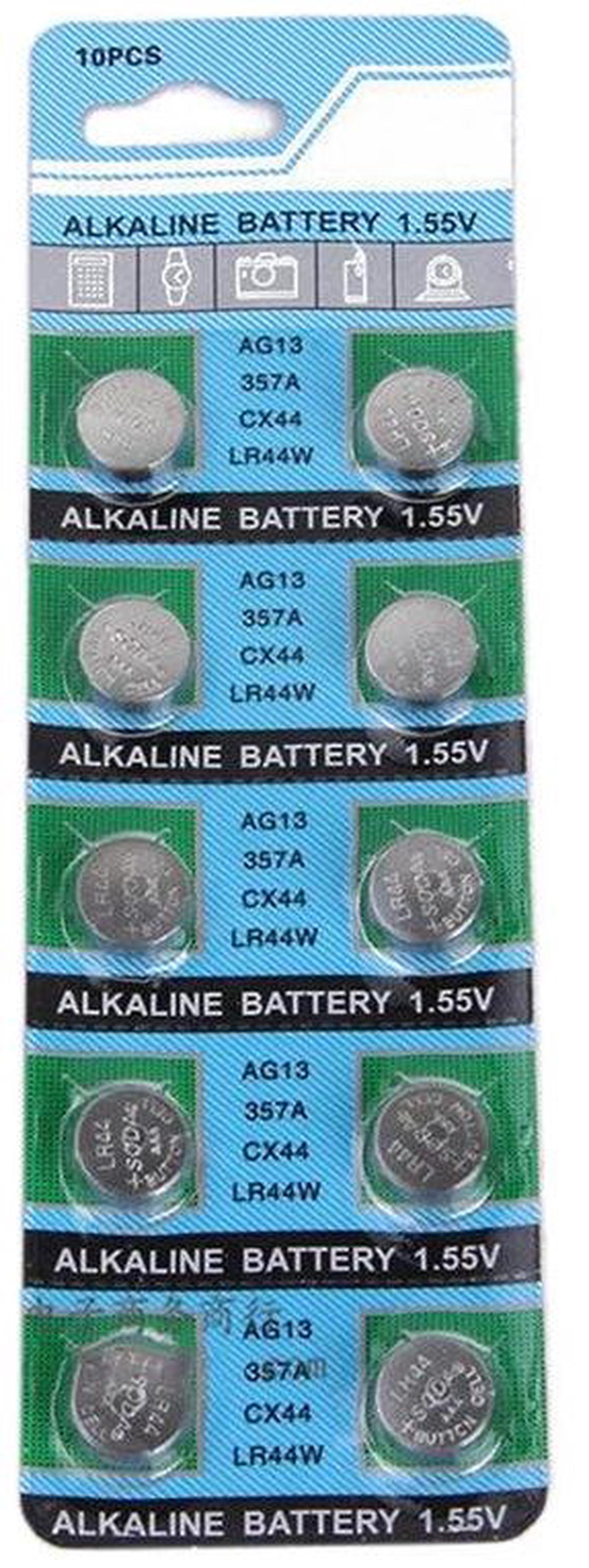 Alt view image 3 of 6 - 10pcs 1.5V AG13 Battery LR44 L1154 RW82 RW42 SR1154 SP76 A76 357A Ag13 Pila Lr44 SR44 AG 13 Alkaline Button Cell Coin Battery