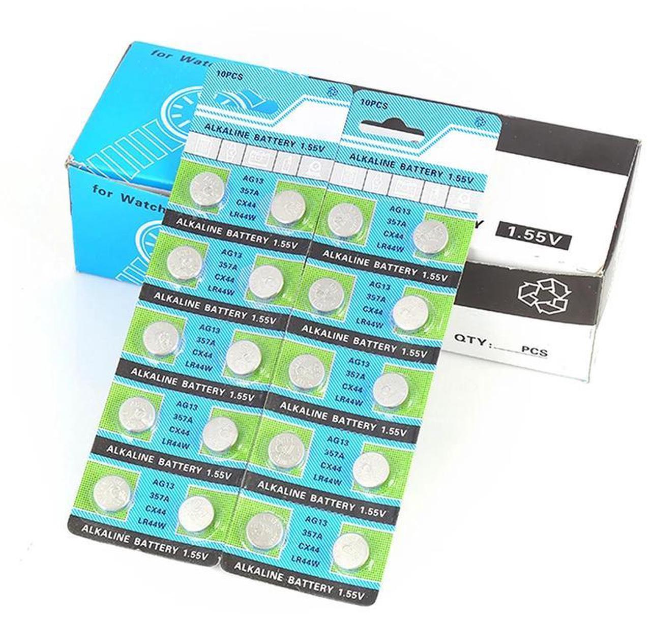 Alt view image 4 of 6 - 10pcs 1.5V AG13 Battery LR44 L1154 RW82 RW42 SR1154 SP76 A76 357A Ag13 Pila Lr44 SR44 AG 13 Alkaline Button Cell Coin Battery