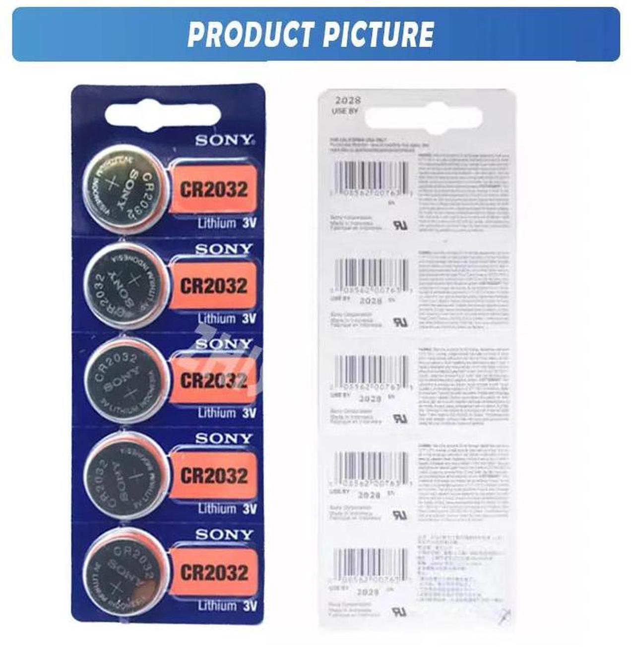 Alt view image 5 of 6 - 10pcs For SONY CR2032 Lithium Button Coin Cell Batteries 3V CR 2032 DL2032 ECR2032 BR2032 Battery For Watch Electronic Remote