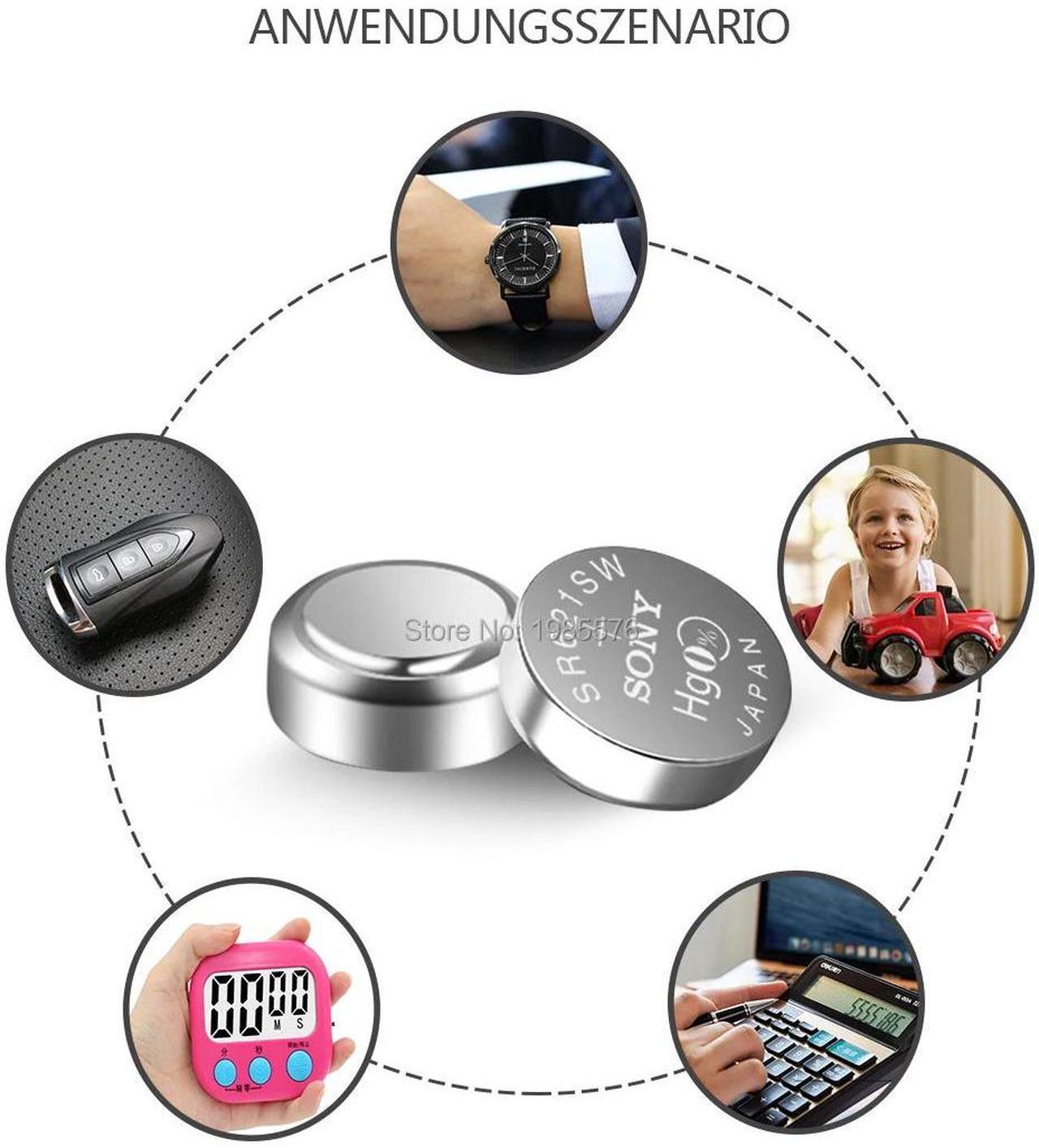 Alt view image 6 of 6 - 20pc FOR SONY 1.55V AG1 LR621 364 164 531 SR621 SR621SW SR60 SP364 TR621 Button Batteries For Watch Toy Remote Cell Coin Battery
