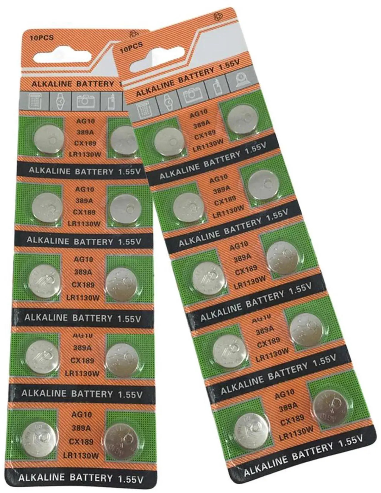 Alt view image 3 of 6 - Centechia Good Sale Watch Battery 10 Pcs 1.55V AG10 LR54 LR1130 L1131 389 189 Alkaline Batteries Button Cell Coin