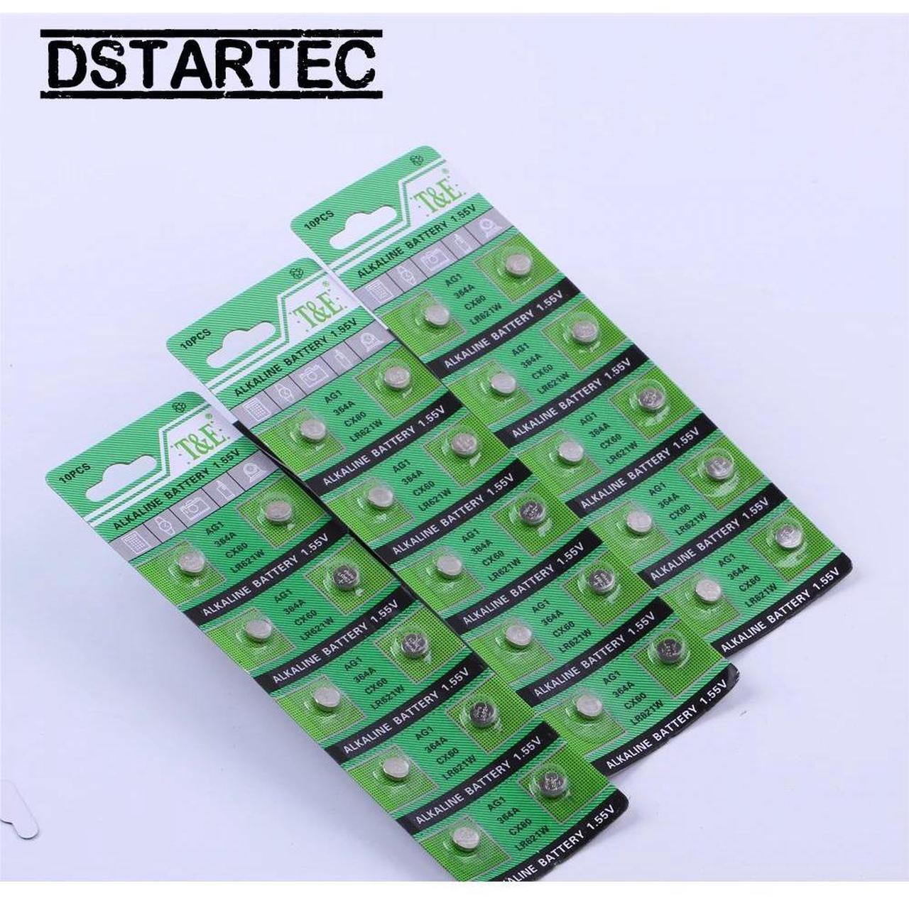 Alt view image 6 of 6 - 10pcs 30mAh 1.55V AG1 LR621 364 164 531 SR621 SR621SW SR60 SP364 TR621 Button Batteries For Watch Toys Remote Cell Coin Battery