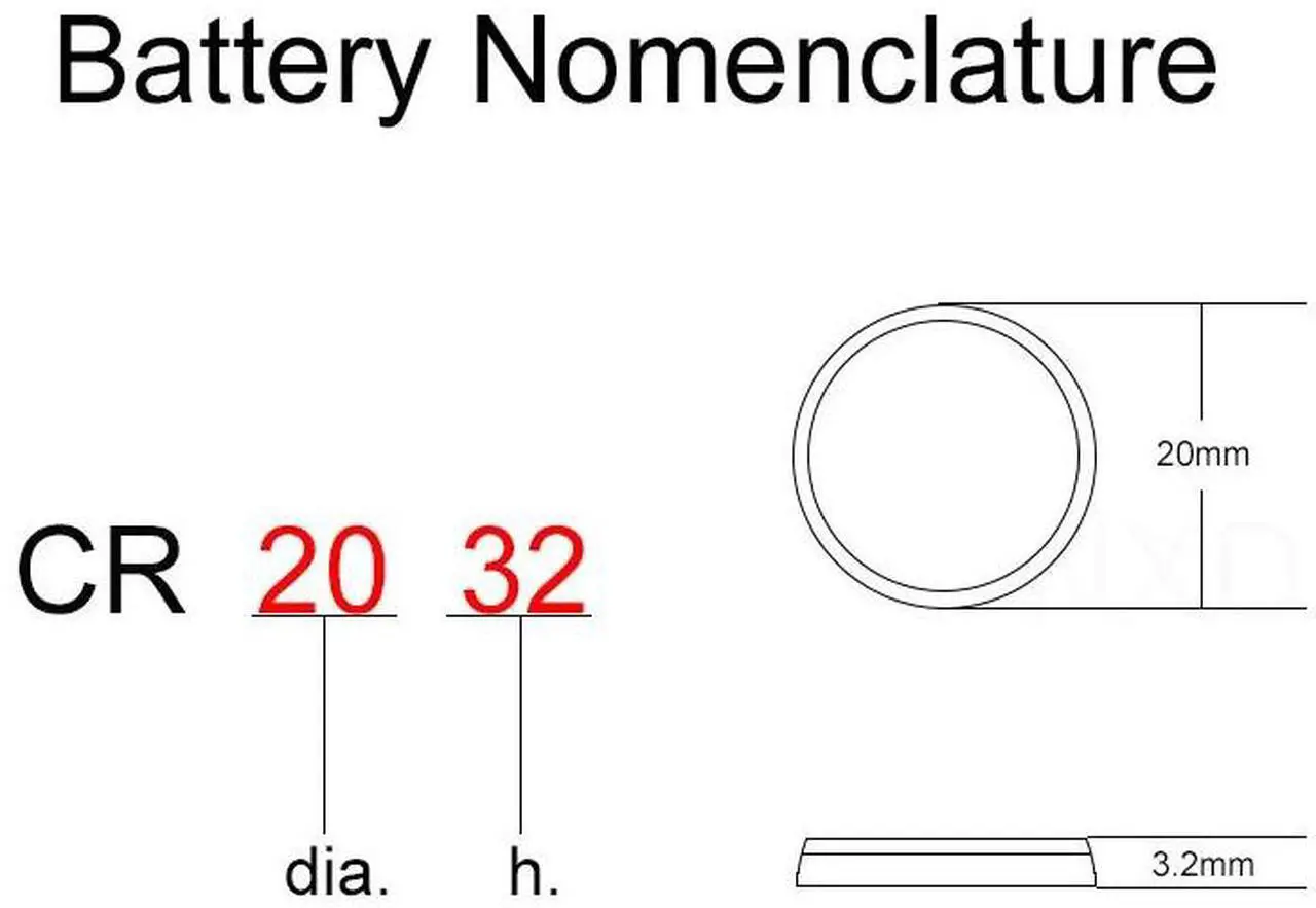 Alt view image 3 of 3 - Lithium Button Coin Cell Batteries CR2032 - 3V Watch Battery CR 2032
