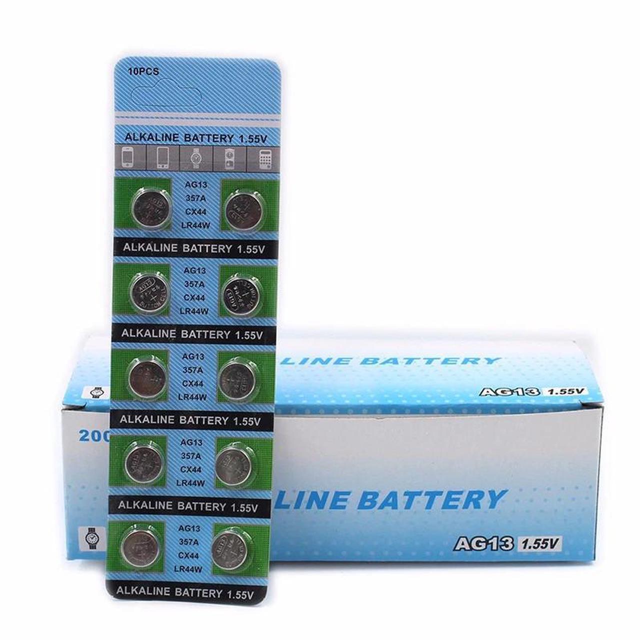 Alt view image 6 of 6 - 10pcs 1.5V AG13 Battery LR44 L1154 RW82 RW42 SR1154 SP76 A76 357A Ag13 Pila Lr44 SR44 AG 13 Alkaline Button Cell Coin Battery
