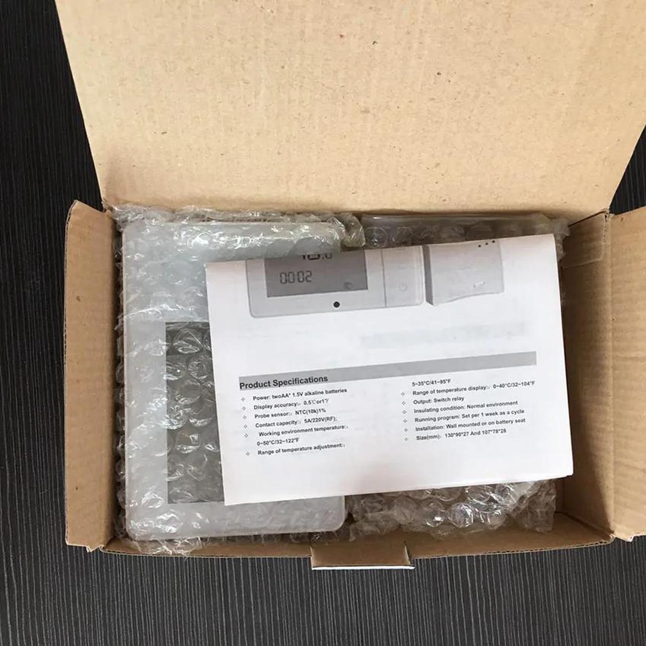 Alt view image 6 of 6 - 433MHZ Wireless Gas Boiler Thermostat RF Control 5A Wall-hung Boiler Heating Thermostat 100-240VAC