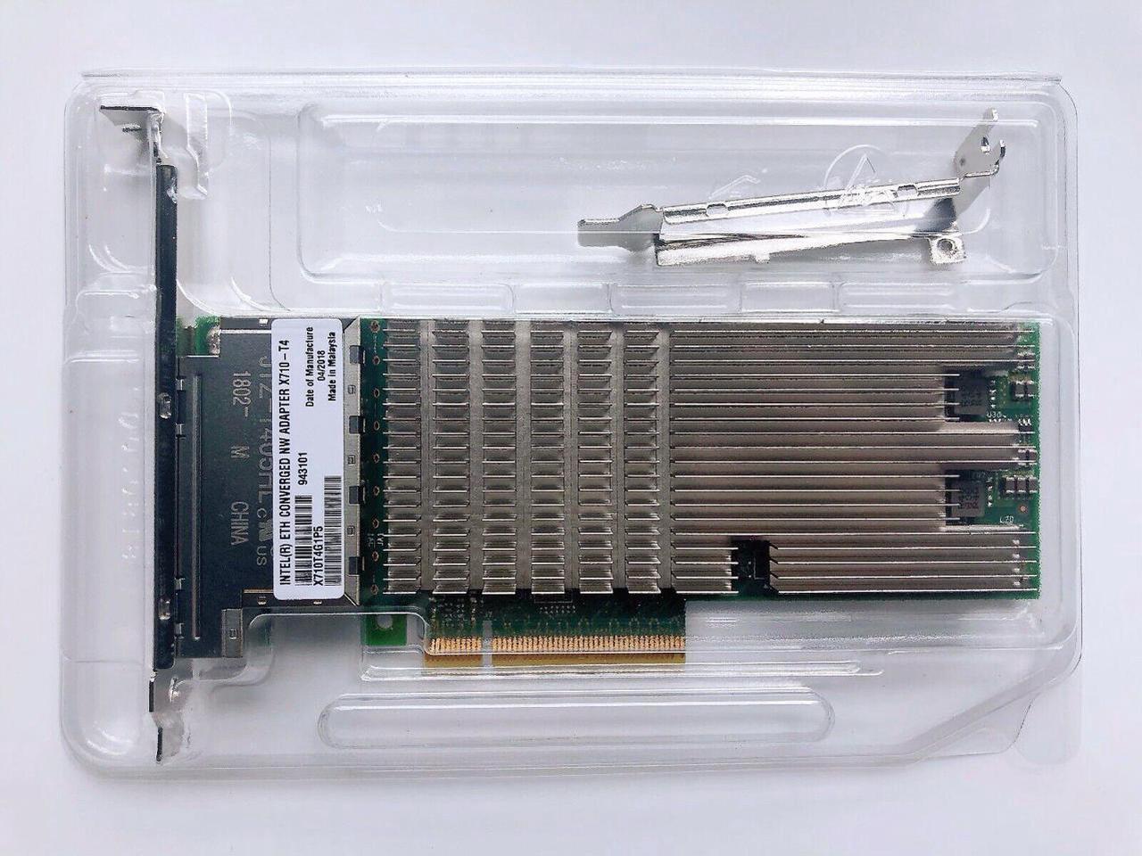 Alt view image 3 of 5 - INTEL X710-T4 Original Intel Ethernet 10GbE RJ-45 Quad Port Network Adapter Both Brackets
