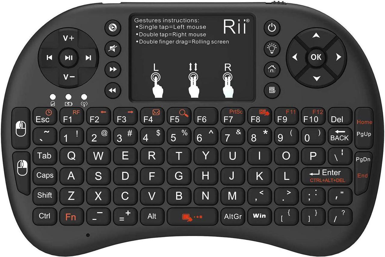 Rii i8+ Mini Wireless Touch Keyboard,Handheld Remote,LED Backlit Compatible with Android TV Box, Android Smart TV,HTPC,Raspberry Pi, Win 7 8 10,Mac OS