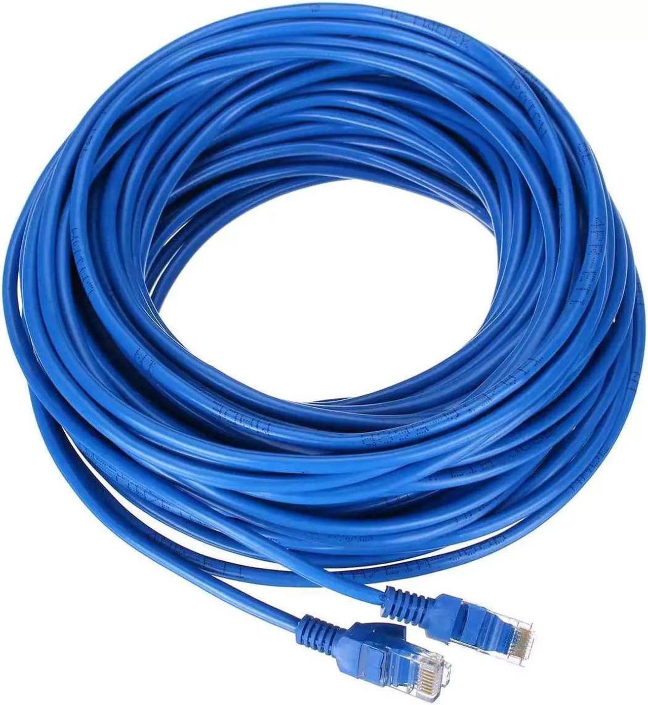 PrimeCables Blue Cat6 550MHz UTP RJ45 Ethernet Bare Copper Network Patch Cable 100ft