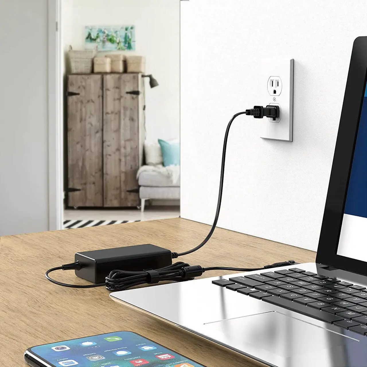 Alt view image 7 of 7 - 65W 45W Laptop Charger for Lenovo IdeaPad, Yoga, Flex 4-14, ThinkPad Series and Asus, Toshiba Satellite, Gateway Series AC Power AdapterView Compatible Models on The Product Page