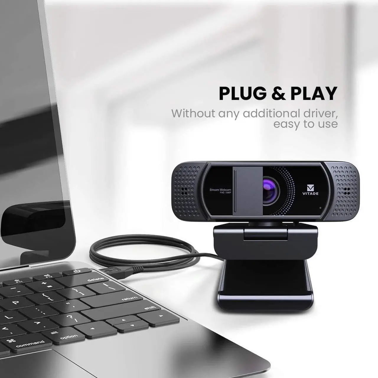 Alt view image 7 of 7 - Webcam with Microphone 1080P HD Web Camera, 672 USB Desktop Web Cam Facecam Video Cam for Streaming Gaming Conferencing Mac Windows PC Laptop Computer