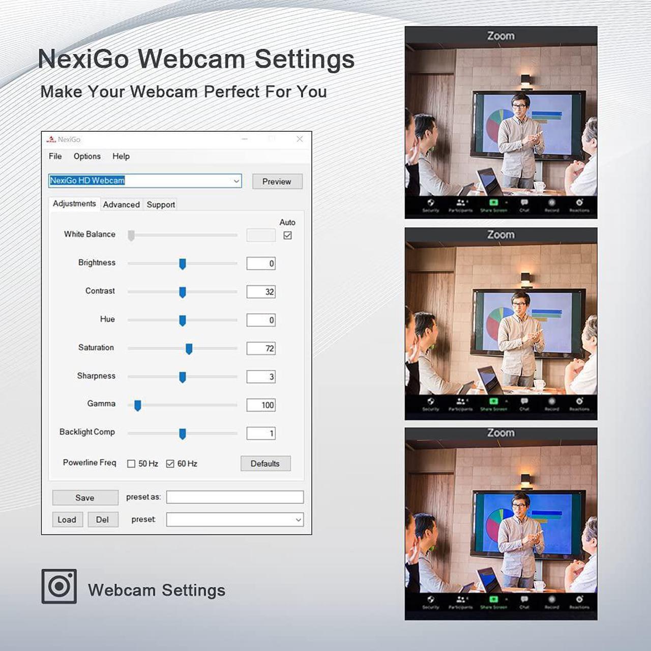 Main image of NexiGo N680 1080P Business Webcam with Microphone, Software and Privacy Cover, AutoFocus, Streaming USB Web Camera, for Online Class, Zoom Meeting Skype Facetime Teams, PC Mac Laptop Desktop