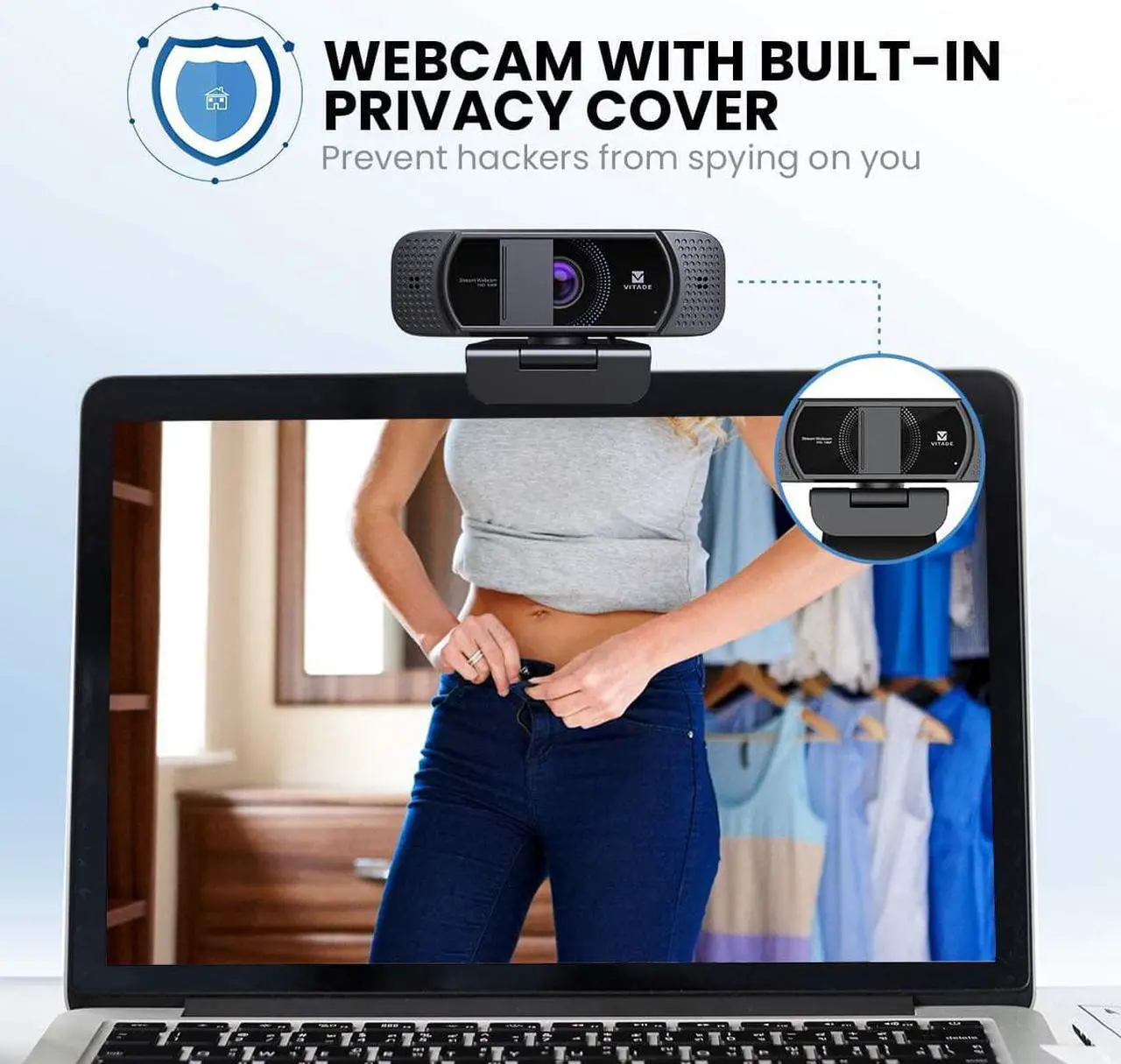 Alt view image 2 of 7 - Webcam with Microphone 1080P HD Web Camera, 672 USB Desktop Web Cam Facecam Video Cam for Streaming Gaming Conferencing Mac Windows PC Laptop Computer