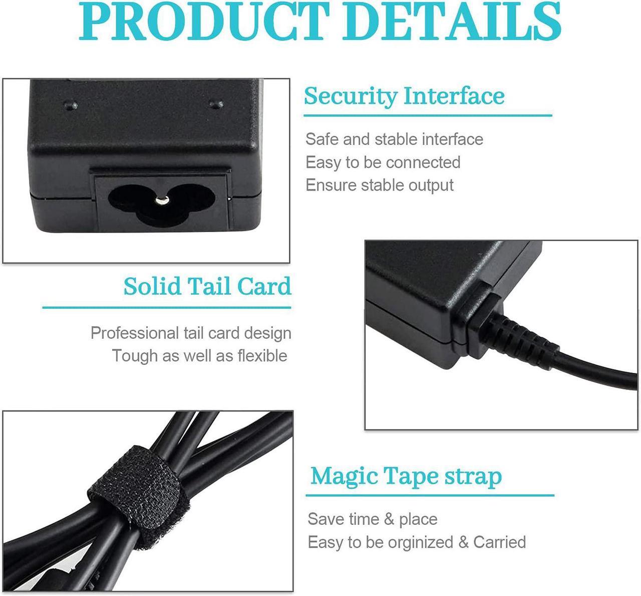 Alt view image 3 of 7 - 45W Laptops Ac Adapter Charger for Dell inspiron 13 14 15 11 3000 5000 7000 Series 5559 5100 5570 P69G 3583 3593 5558 la45nm140?0kxttw?Latitude 3410 3510 3500 3310 3590 3490 Computer Power Supply Cord