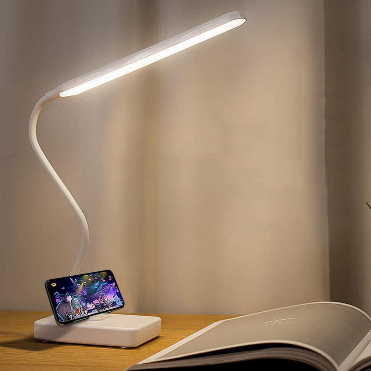 Main image of Cordless Desk Table Lamp Reading Light Rechargeable Battery 2200m,Touch 3 LED Modes,Dimmable,Small,Gooseneck, Highest 17.7",Lamp for Kids Bedroom Bedside