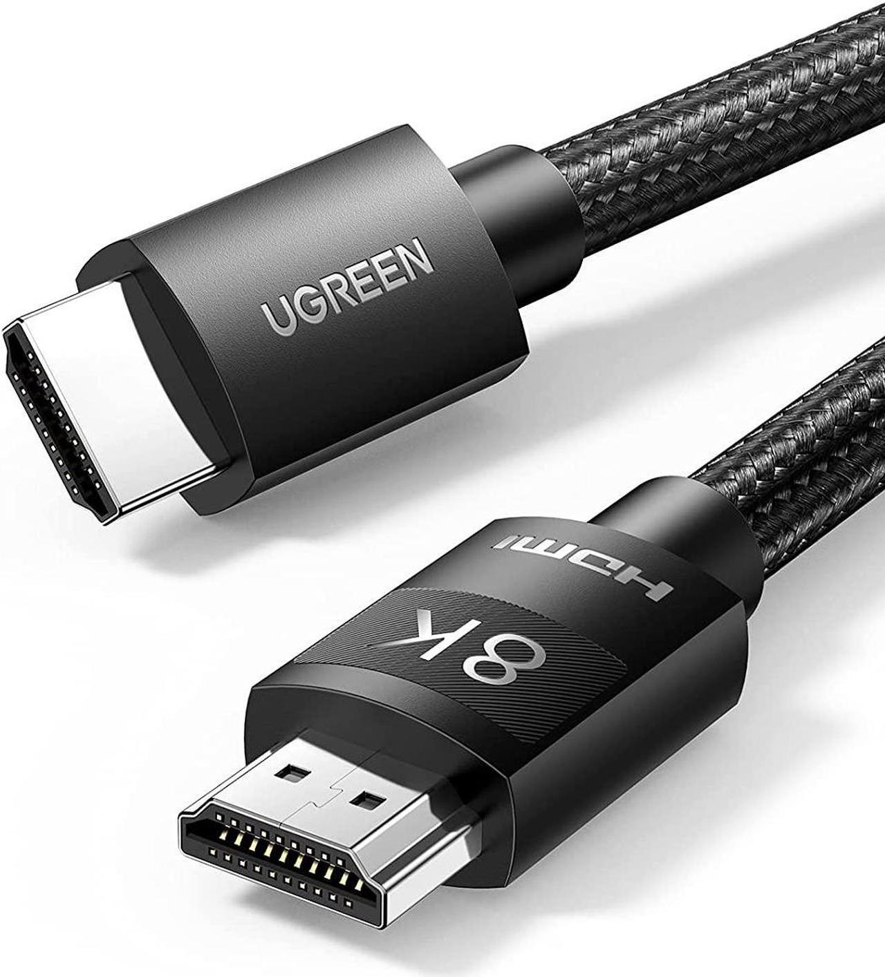 UGREEN HDMI 2.1 Cable 8K 48Gbps 6.6FT Ultra High Speed 8K HDMI Braided Cord 4K@120Hz 8K@60Hz Support Dynamic HDR eARC Dolby Atmos HDCP Compatible with PS5 PS4 Xbox Roku TV HDTV Blu-ray Projector