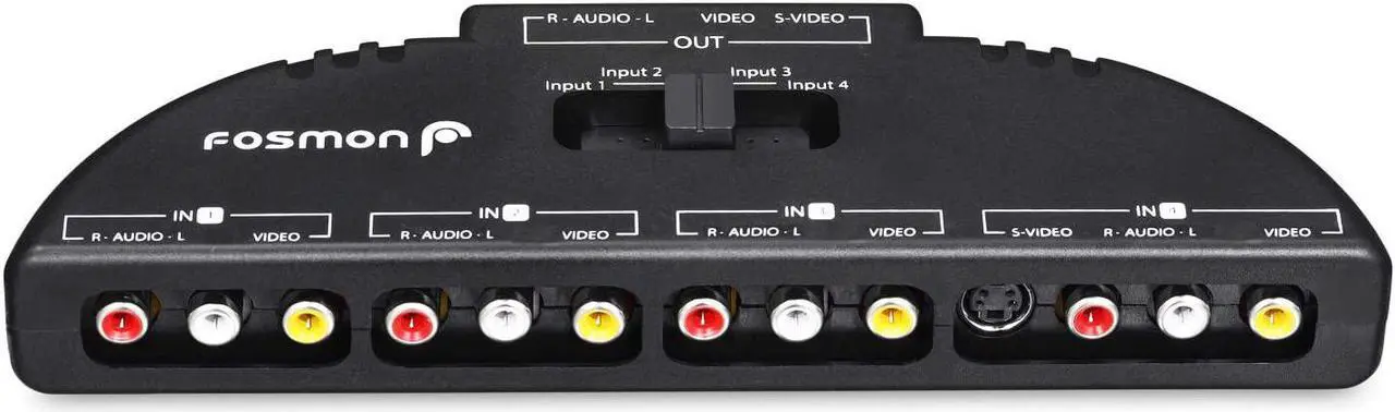 Alt view image 5 of 6 - 4-Way Audio/Video RCA Switch Selector/Splitter Box & AV Patch Cable for Connecting 4 RCA Output Devices to Your TV