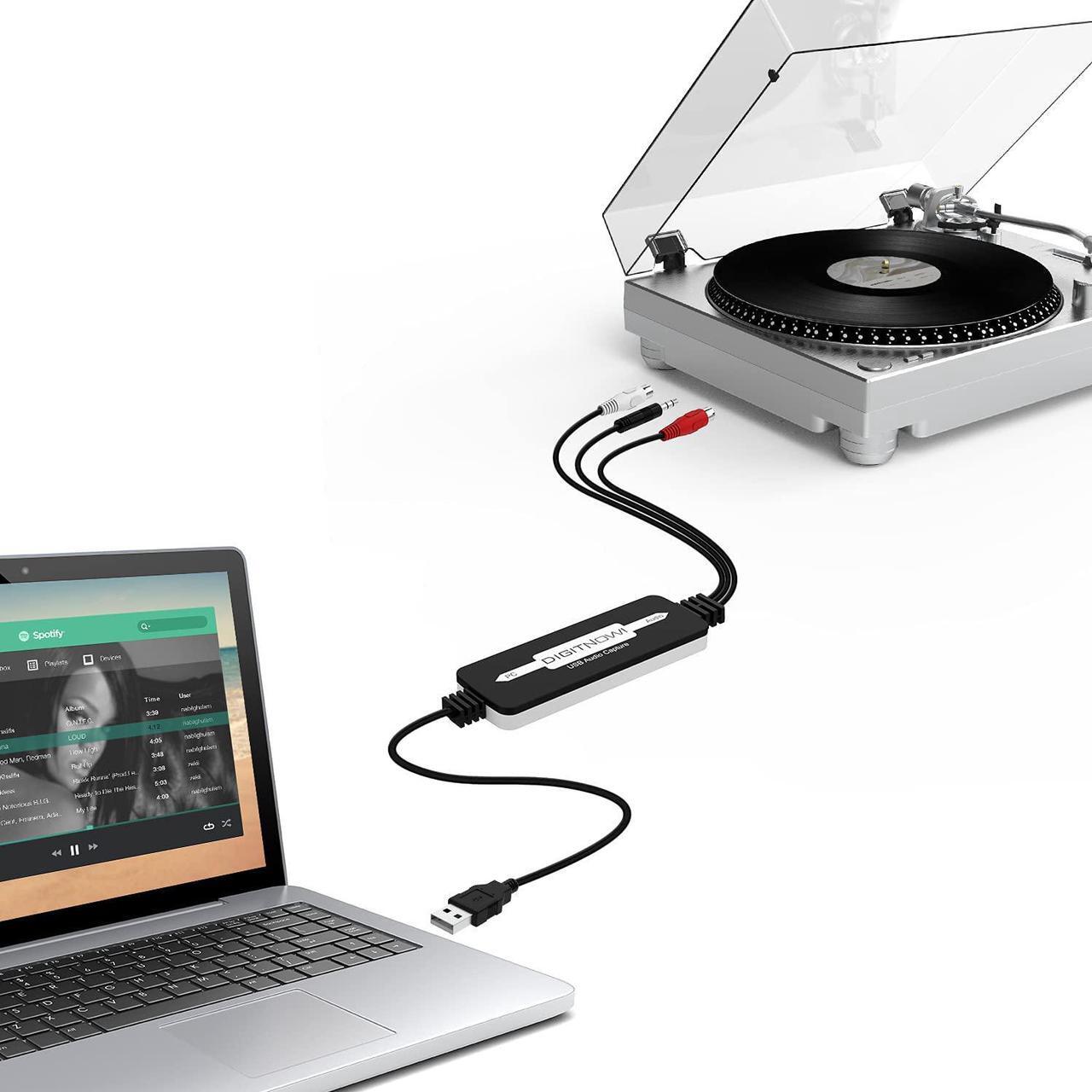 Alt view image 4 of 6 - USB Audio Capture Card Grabber for Vinyl Cassette Tapes to Digital MP3 Converter Support Mac & Windows 10/8.1/8 / 7 / Vista/XP