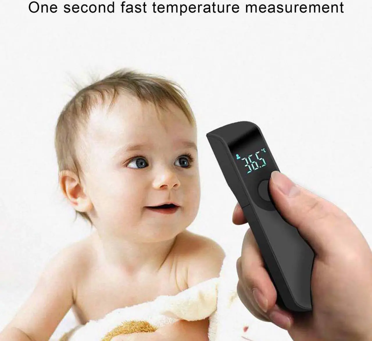 Alt view image 4 of 6 - Non-contact Thermometer Forehead Infrared Electronic Thermometer Mini Household Handheld Electronic Thermometer for Adults and Kids (White)