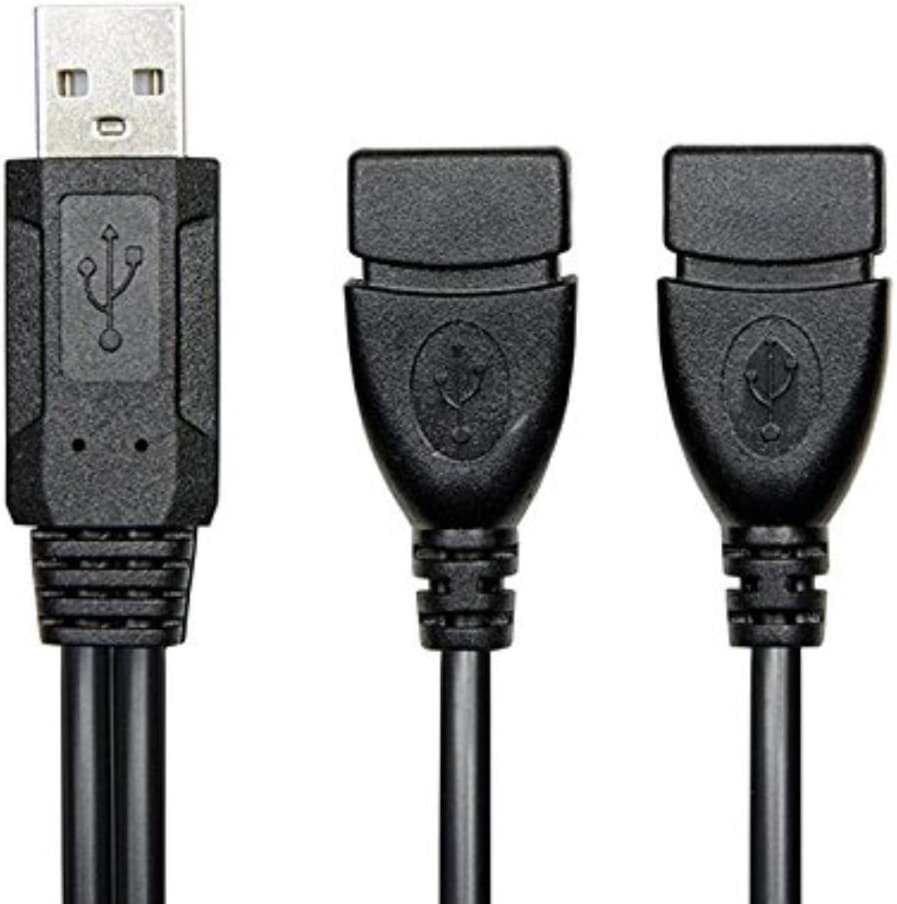 USB 2.0 A Male to Dual Data USB 2.0 A Female + Power Cable USB 2.0 A Female Extension Cable 20cm