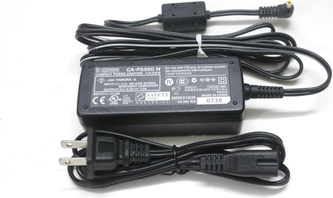 AC Adapter Power Supply 4.3V 1.5A CA-PS500 N For Canon S2 S3 SX10 SX20 MV6i DV5 Elura 70