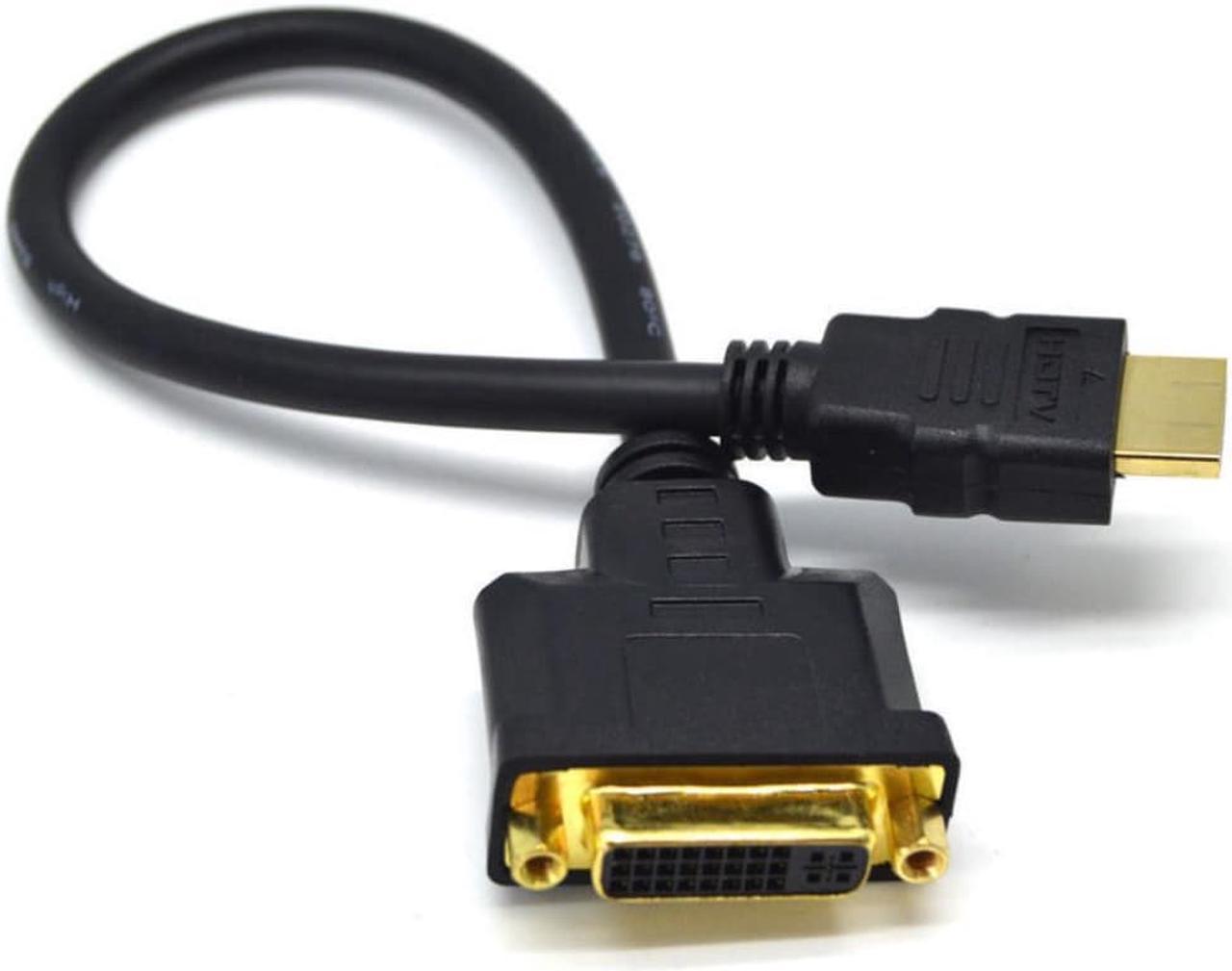 Cable Video Adapter  HDMI-compatible Male to DVI-I 24+5 Female M/F   Cord For HDTV LCD DVD PC