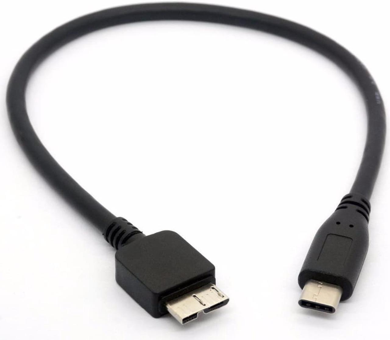 USB C to Micro USB Cable Type C to Micro B for WD my PassPort HDD Hard Disk 30cm