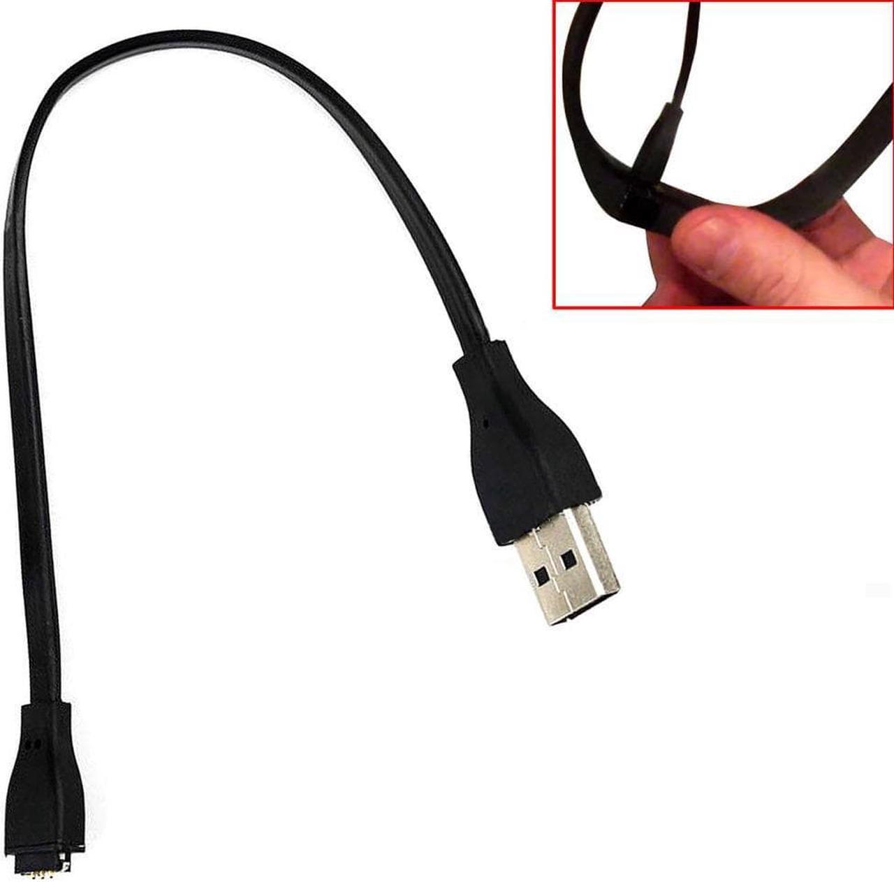 Black USB Charger Charging Cable Lead Cord Adapter For F-itbit Force Bracelet