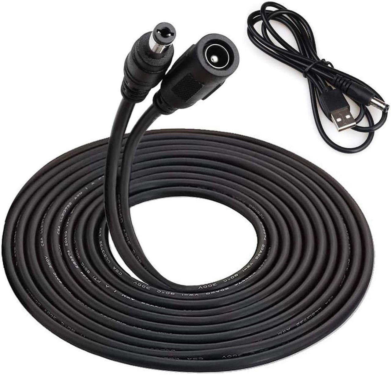 10ft 5.5mm x 2.1mm Female to Male DC 12V Power Extension Cable for CCTV Security Cameras IP Camera Dvr Gift from USB to DC 5.5mm