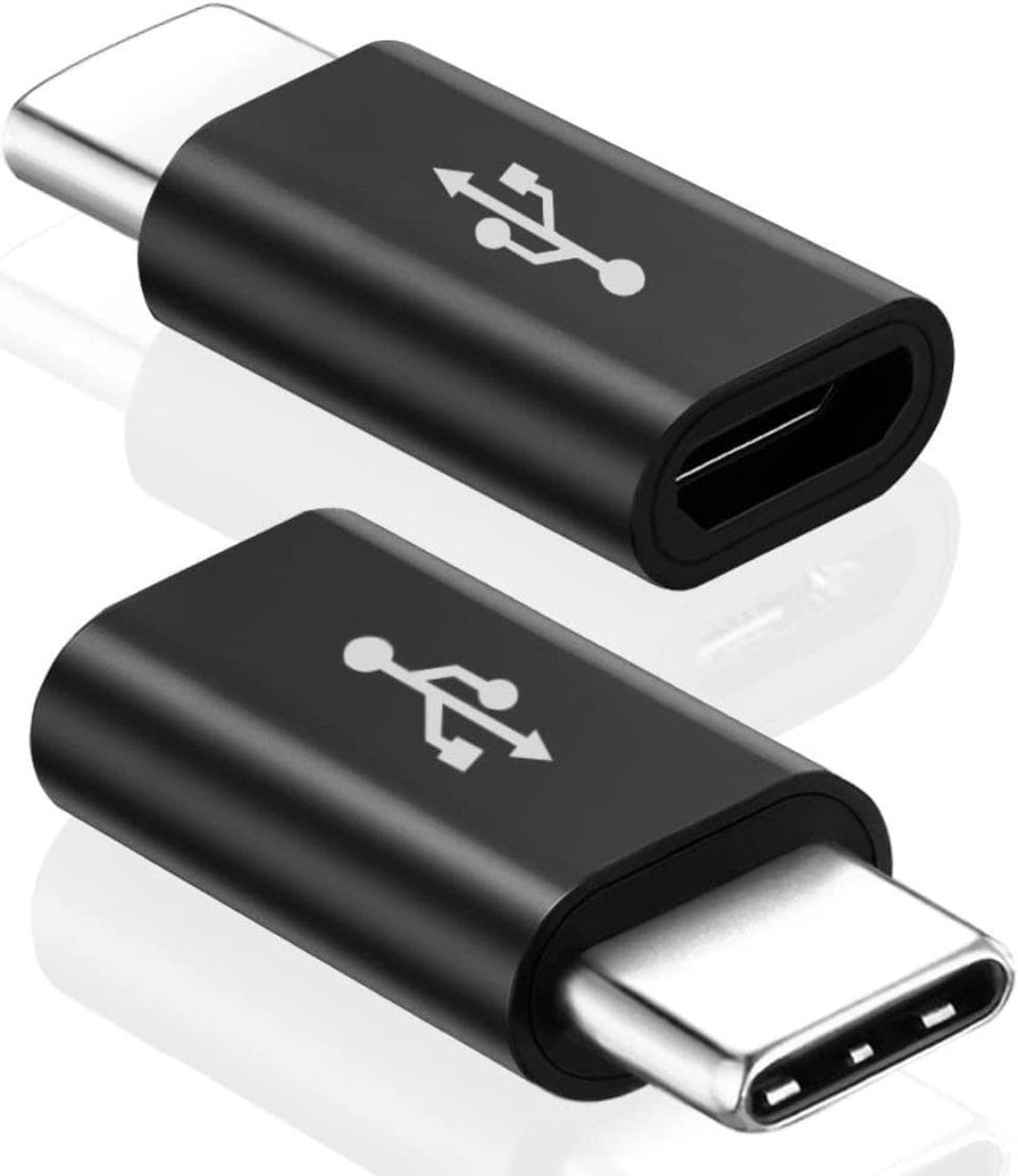 2PACK USB Type C Adapter,USB C to Micro USB Adapter Connector Male to Female Compatible for Galaxy S8 Plus,  Note 8