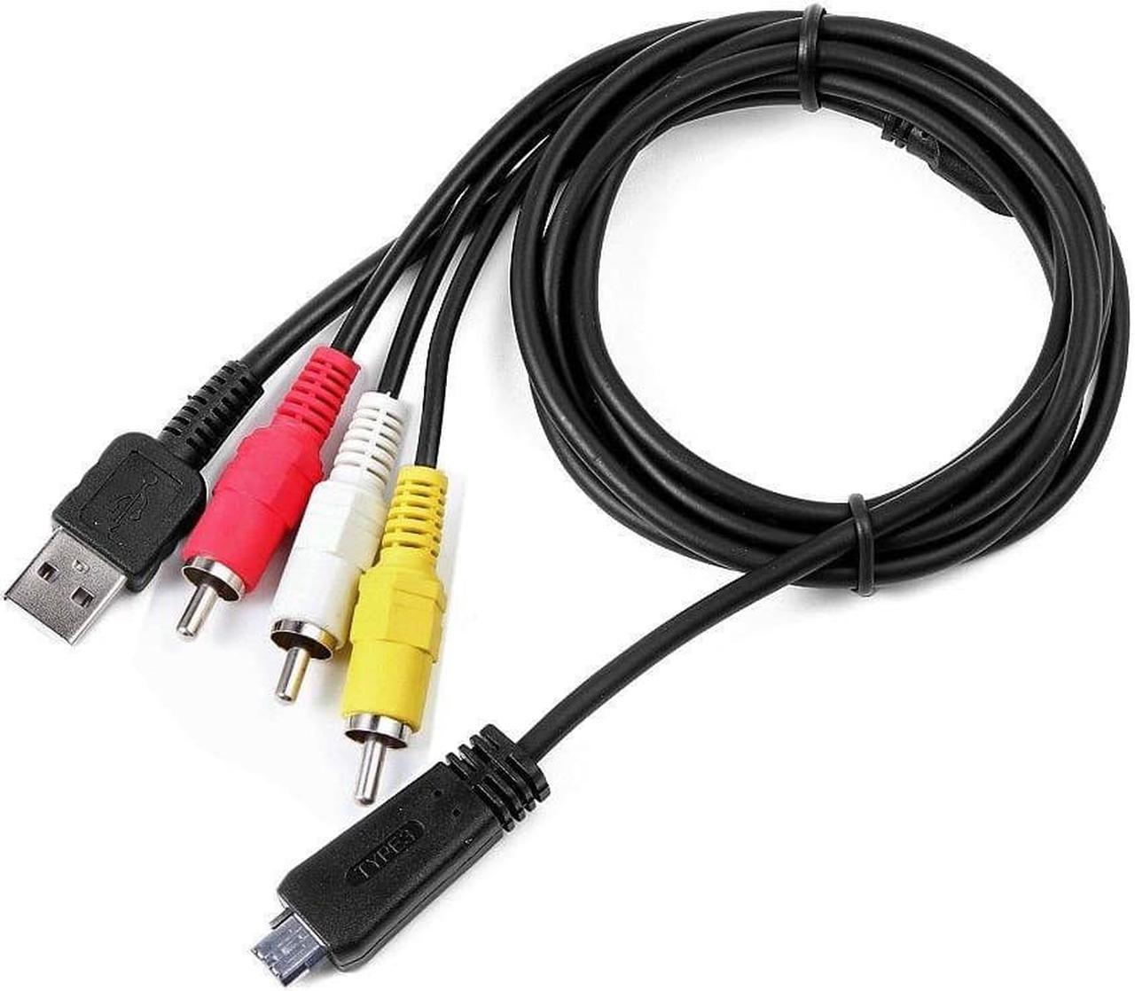 USB PC Data SYNC +AV A/V TV Cable Cord for Sony CyberShot DSC-W570 B W570V W570P