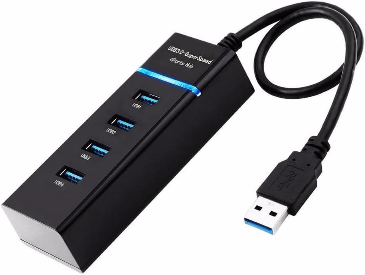 4 Port USB 3.0 Hub High Super Speed Spliter Data Cable Adapter for Laptop PC