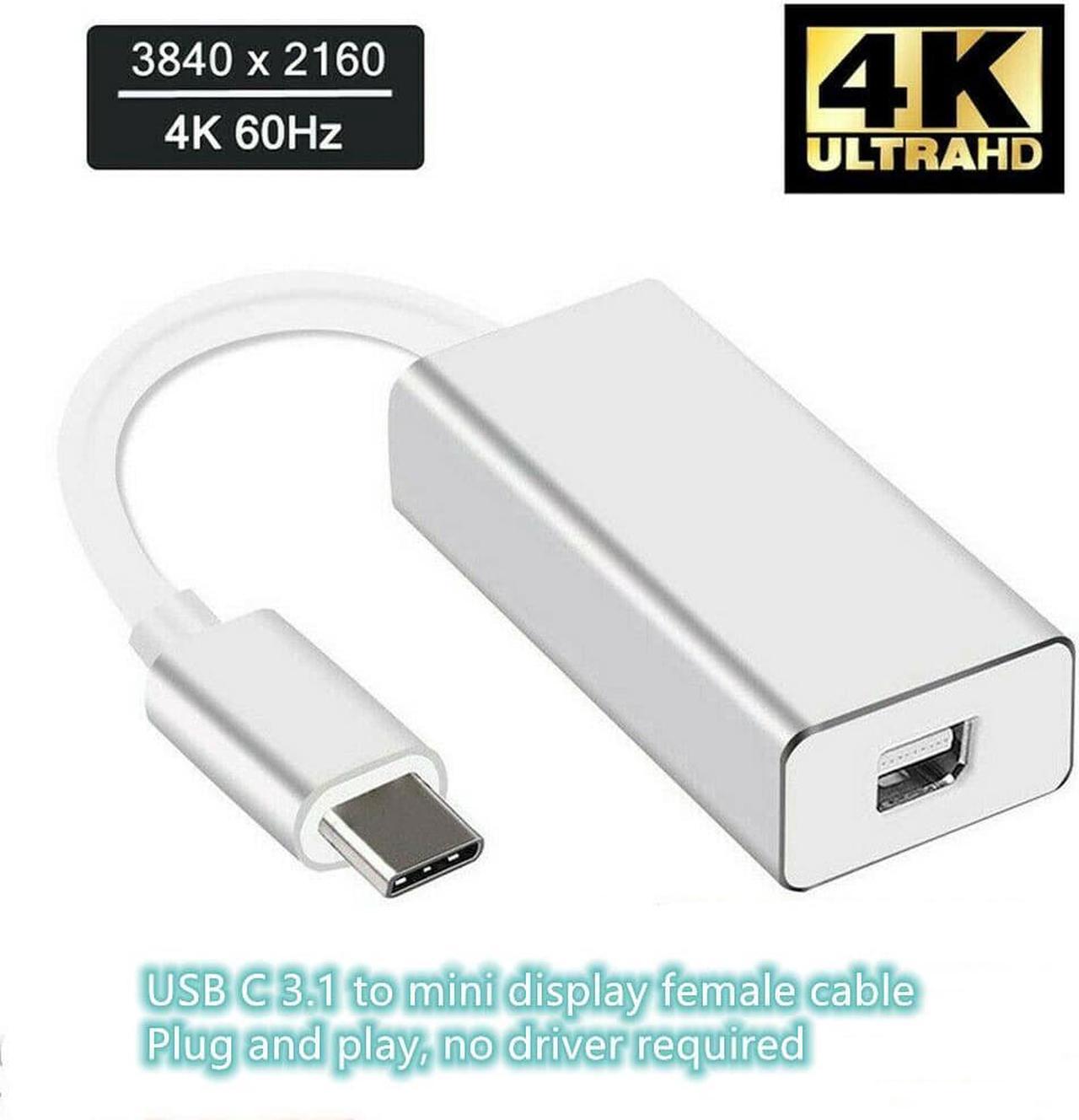 Type C to Mini DisplayPort DP female USB Adapter 3.1 Support 4K HDTV Converter For Macbook Projector USB C Cable