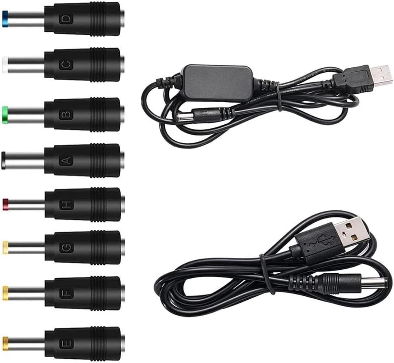 Main image of USB 5V to DC 12V Converter Power Cable + 8 Connectors Adapter USB to DC Power Cable (Below 2A Max for 8Watts)